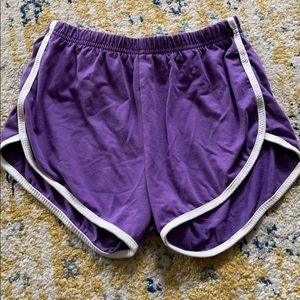 Old School Purple Shorts with White Piping